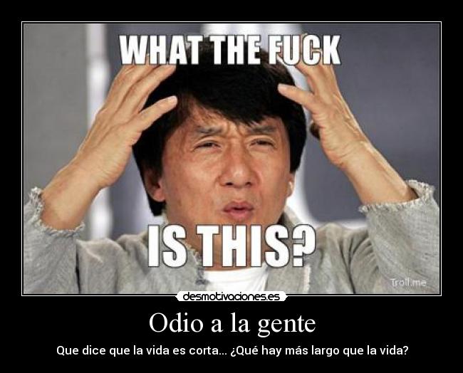 Odio a la gente -