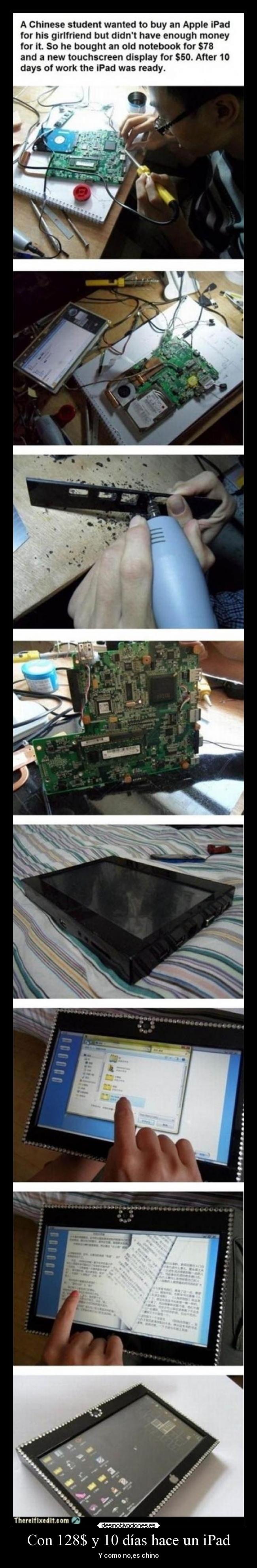 Con 128$ y 10 días hace un iPad - Y como no,es chino