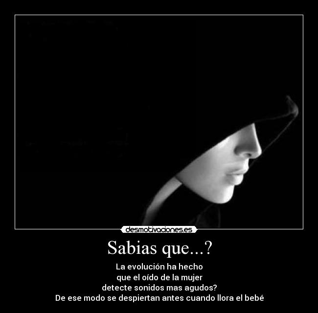 carteles mujer bebe despierto agudo sonido oido sabias llorar desmotivaciones