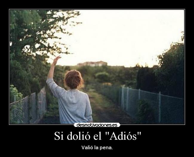 Si dolió el Adiós - Valió la pena.