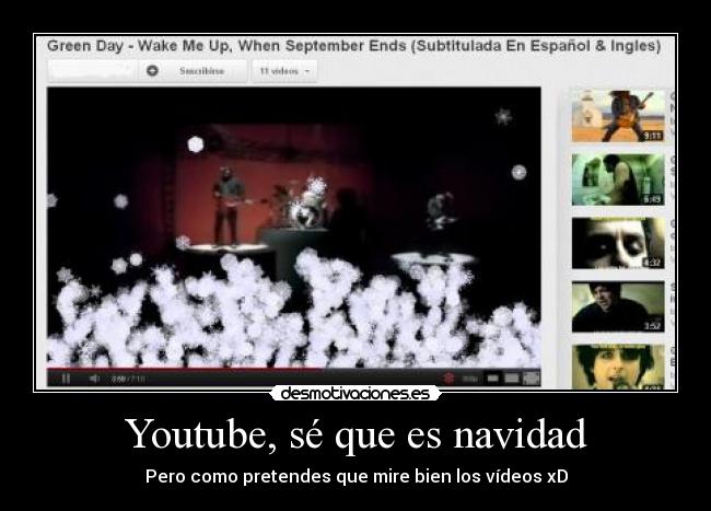 Youtube, sé que es navidad -