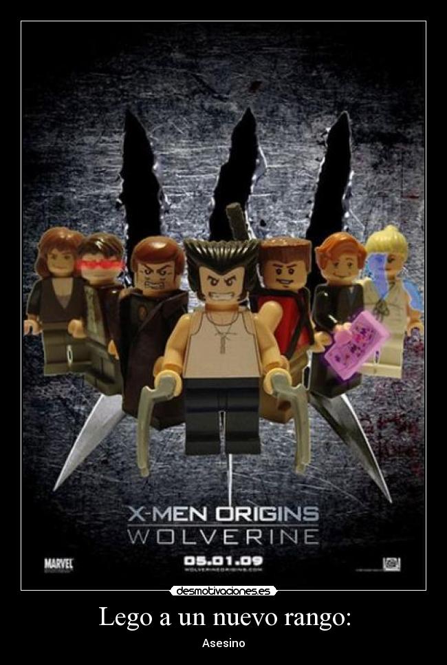 carteles lego nuevo rango asesino desmotivaciones