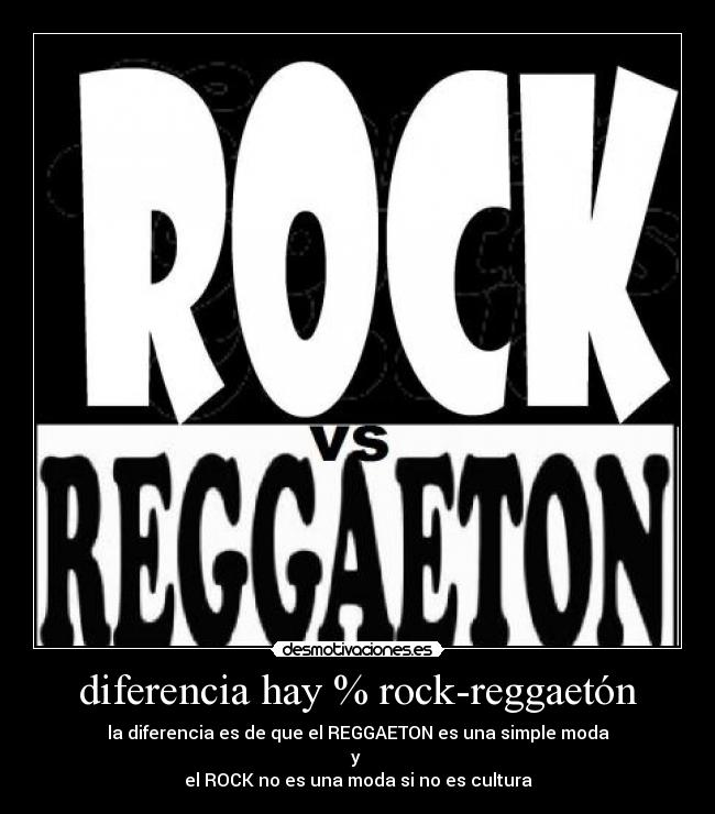 diferencia hay % rock-reggaetón -