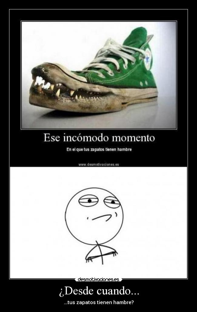 ¿Desde cuando... - ...tus zapatos tienen hambre?