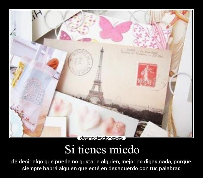 carteles miedo las criticas duelen pero mejor que quedarse callado desmotivaciones