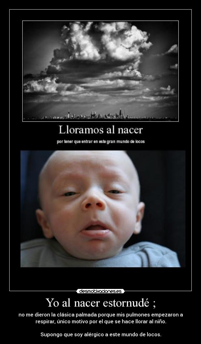 carteles respuesta faure nacer llorar estornudar alergico biografia eidos comodos fasciculos bebe desmotivaciones