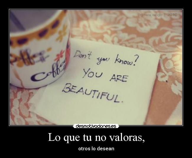 carteles valora que tienes desmotivaciones