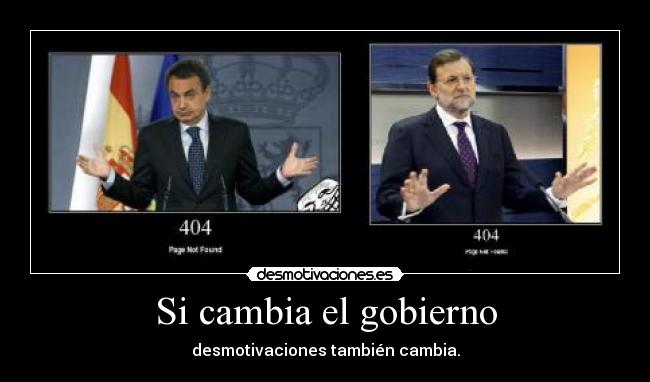 Si cambia el gobierno -
