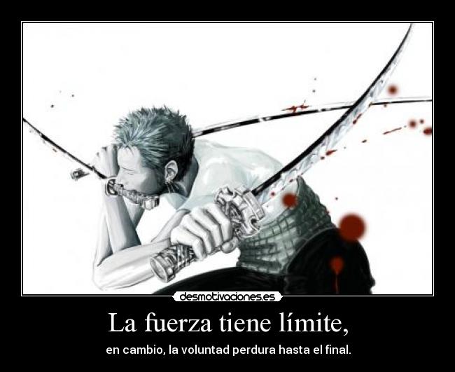 carteles one piece zoro desmotivaciones