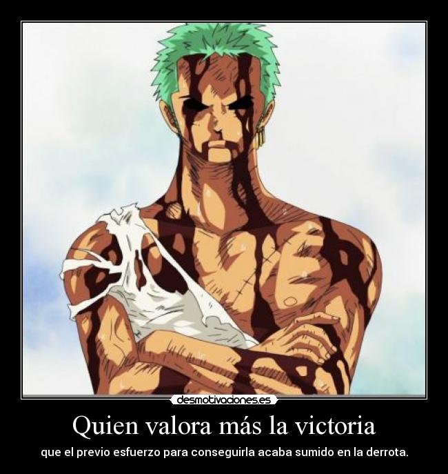 carteles one piece zoro desmotivaciones