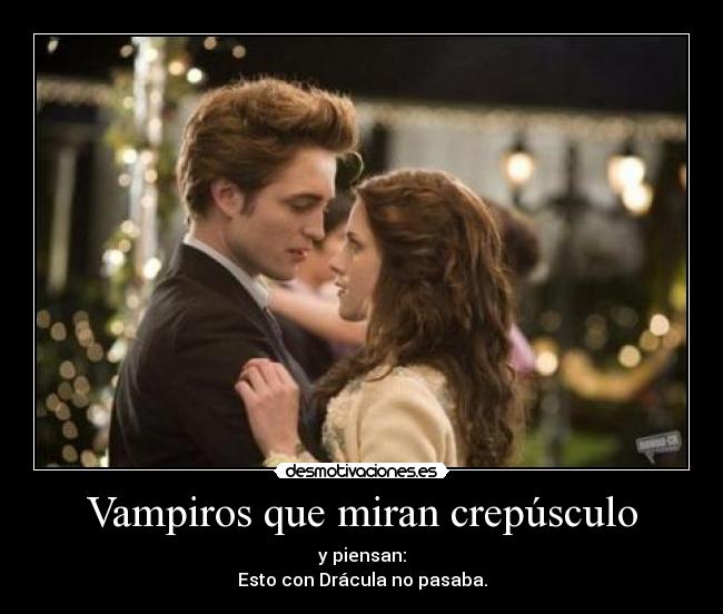 Vampiros que miran crepúsculo -