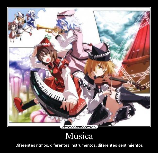 Música - Diferentes ritmos, diferentes instrumentos, diferentes sentimientos