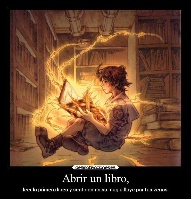 Abrir un libro, -