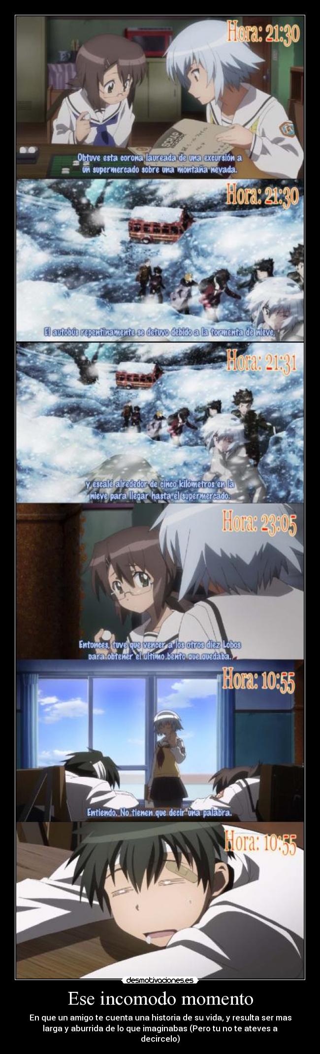 Ese incomodo momento -