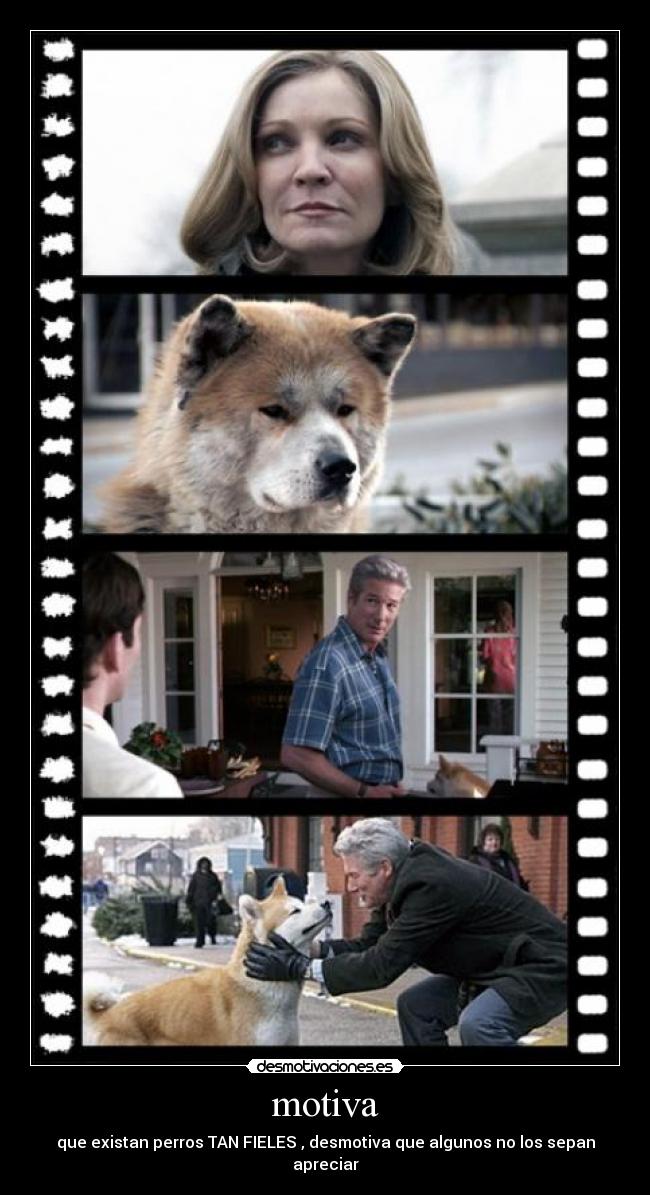 motiva - que existan perros TAN FIELES , desmotiva que algunos no los sepan apreciar
