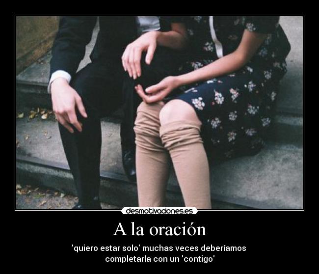 A la oración -