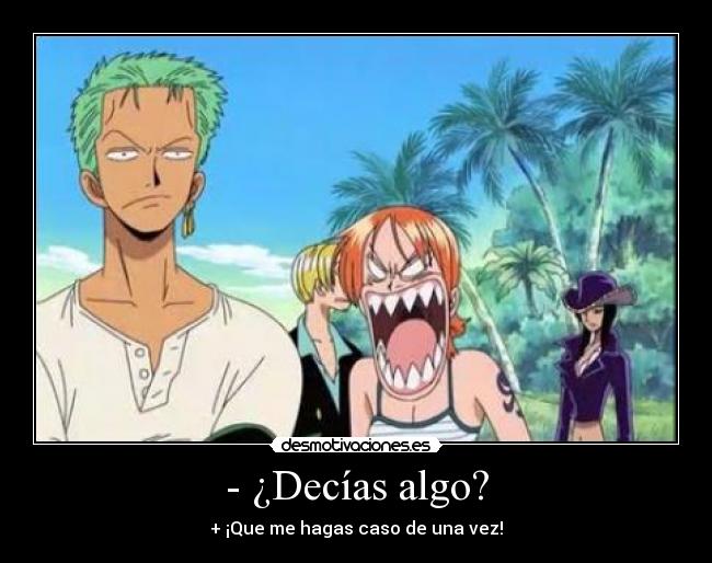 carteles one piece merry convertida gallina zoro deberia ser unapaloma nami absurdo desmotivaciones