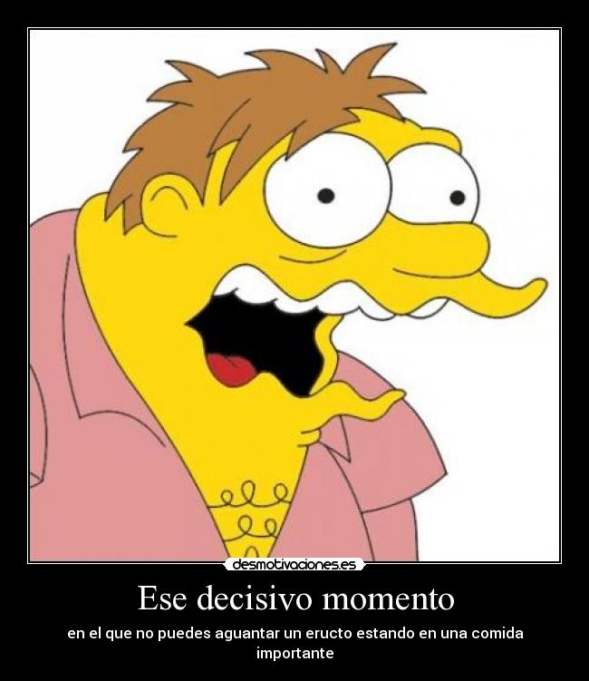 Ese decisivo momento - en el que no puedes aguantar un eructo estando en una comida importante