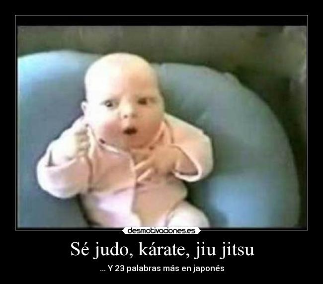 Sé judo, kárate, jiu jitsu - ... Y 23 palabras más en japonés