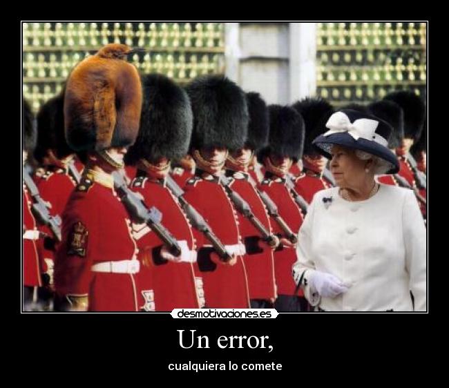 Un error, - 