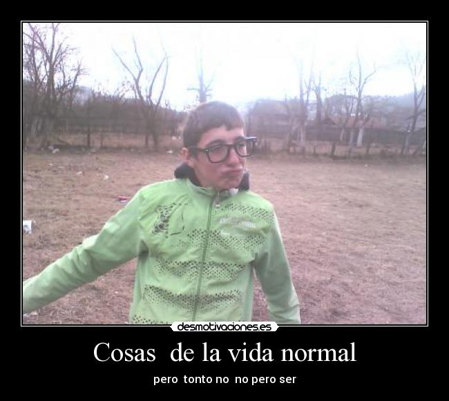 Cosas de la vida normal - pero tonto no no pero ser