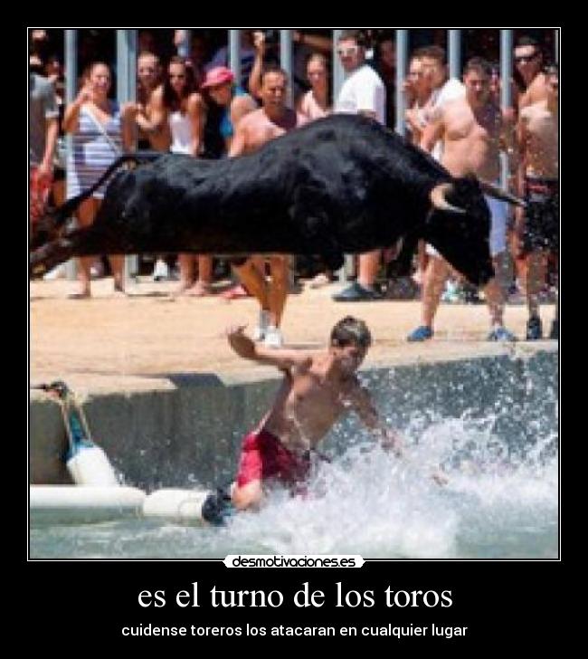 es el turno de los toros -