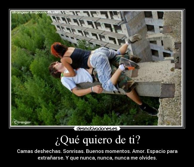 ¿Qué quiero de ti? - 