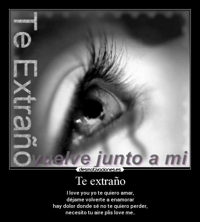 Te extraño - 