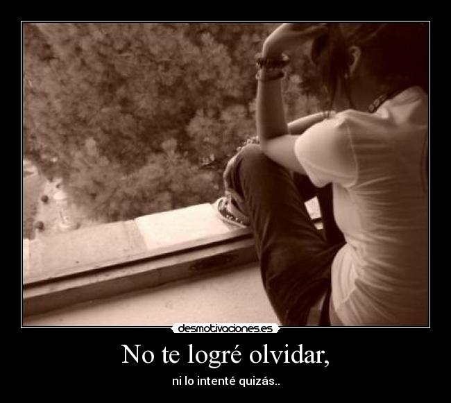 No te logré olvidar, - 