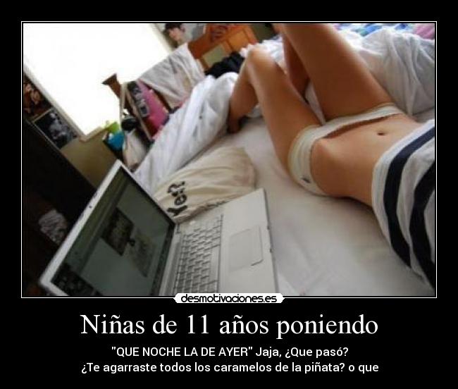 Niñas de 11 años poniendo -