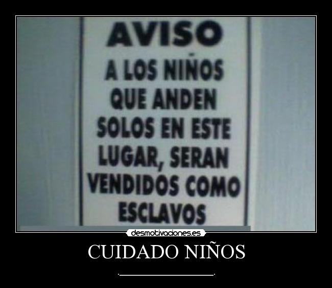CUIDADO NIÑOS - 