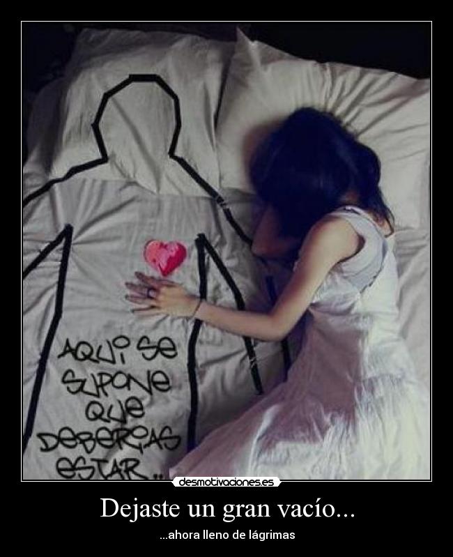 Dejaste un gran vacío... -