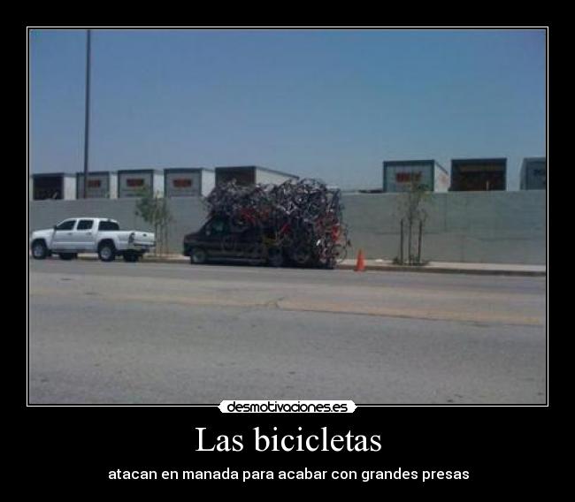 Las bicicletas - atacan en manada para acabar con grandes presas