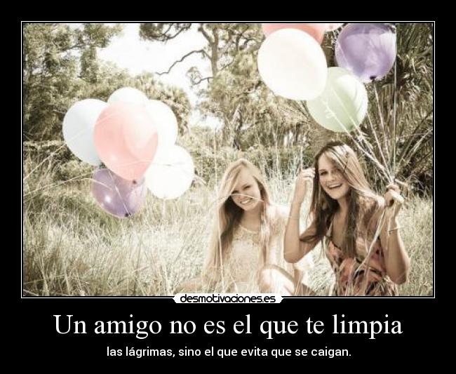 Un amigo no es el que te limpia -