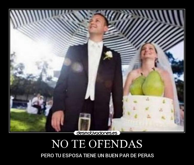 NO TE OFENDAS - PERO TU ESPOSA TIENE UN BUEN PAR DE PERAS