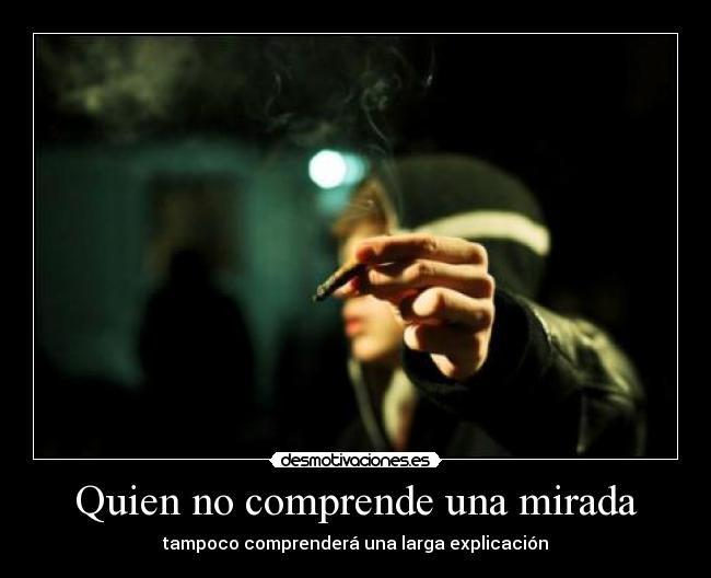 Quien no comprende una mirada -