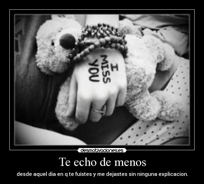 Te echo de menos -