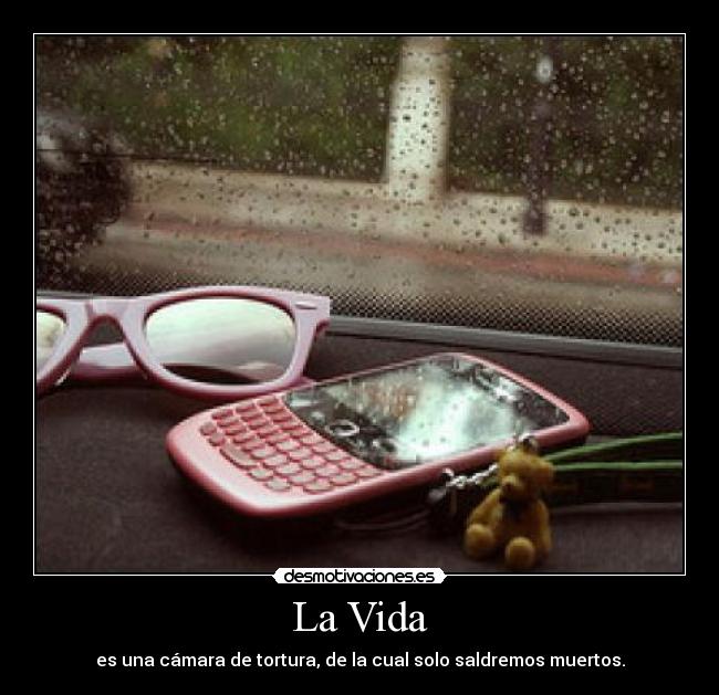 La Vida - es una cámara de tortura, de la cual solo saldremos muertos.