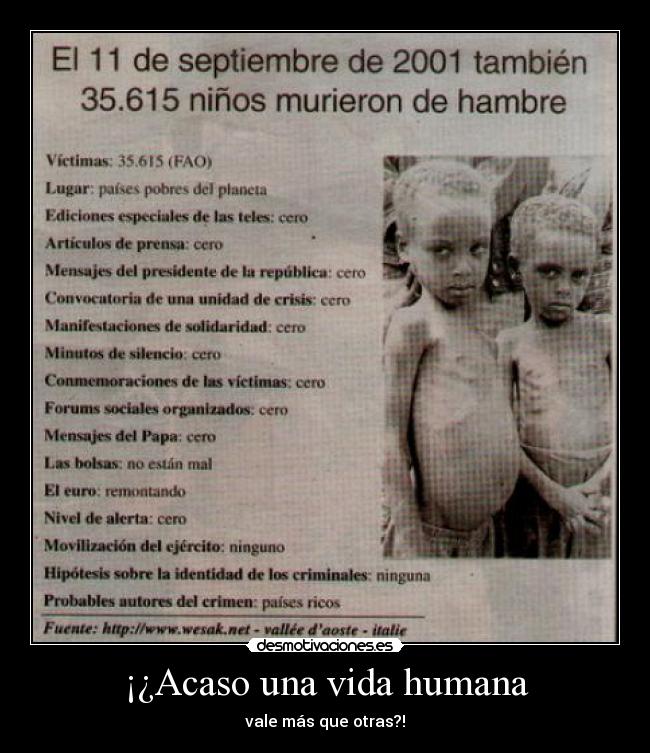 carteles vida vida humana once septiembre desmotivaciones