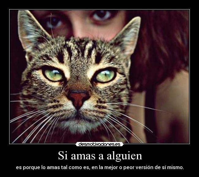 Si amas a alguien - es porque lo amas tal como es, en la mejor o peor versión de sí mismo.