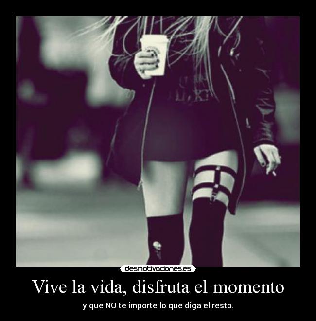 carteles vida vive vida disfruta momento que importe que diga resto desmotivaciones