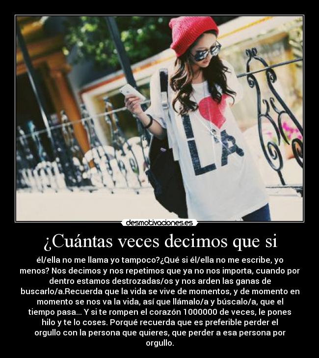 ¿Cuántas veces decimos que si -
