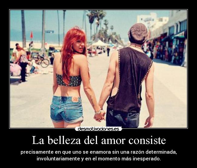 La belleza del amor consiste -