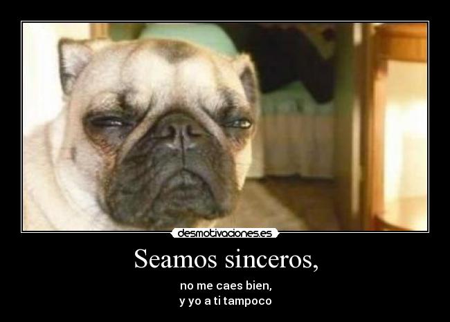 Seamos sinceros, - 