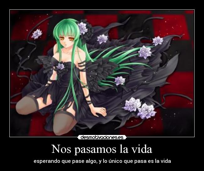 carteles vida anime mujer code geass aaaahhh que wea mas ponerrrr desmotivaciones