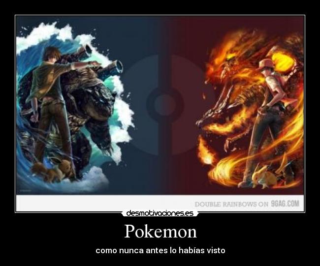 carteles pokemon pokemon agua fuego pikachu eevee charizard ash blastoise gary produccionesingalo desmotivaciones