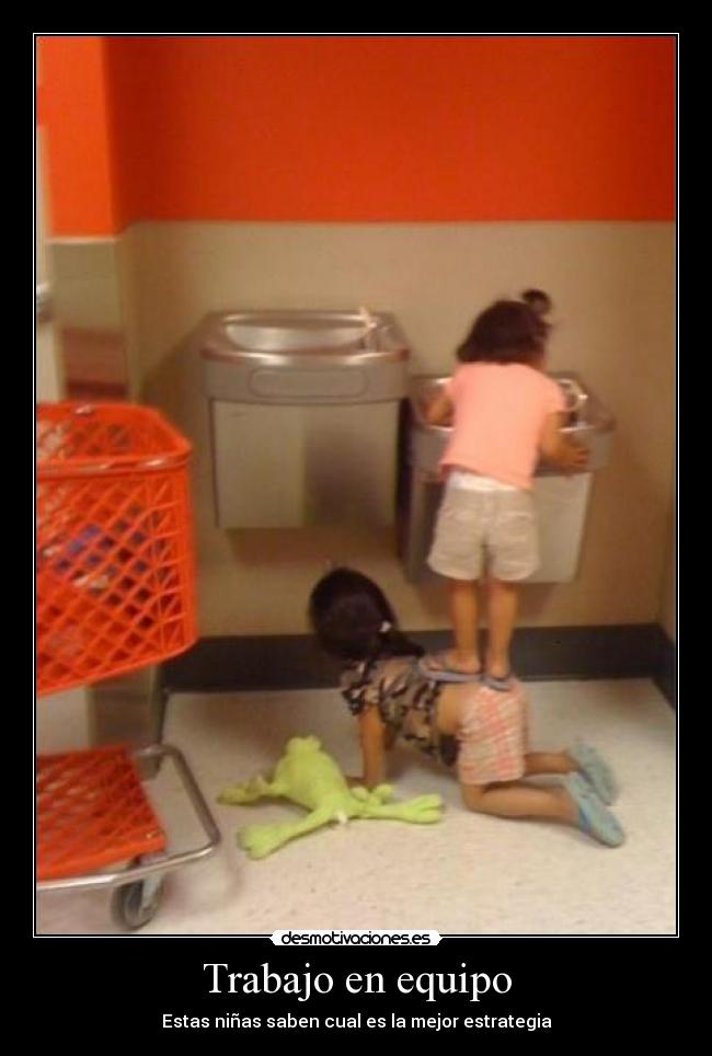 Trabajo en equipo - Estas niñas saben cual es la mejor estrategia
