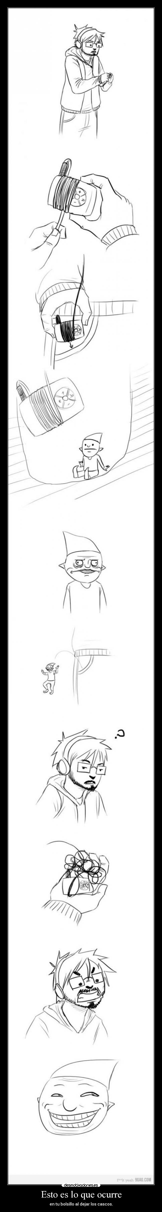 Esto es lo que ocurre - en tu bolsillo al dejar los cascos.