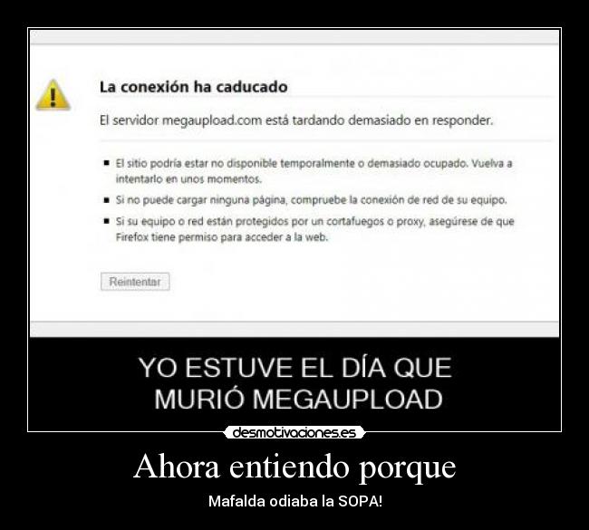 Ahora entiendo porque - Mafalda odiaba la SOPA!