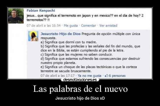 Las palabras de el nuevo - 